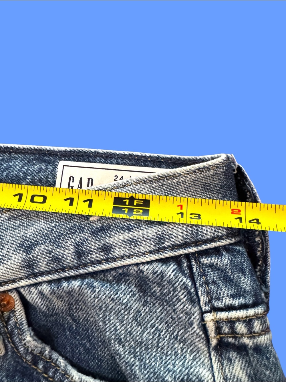 GAP Light Wash Crossover High Rise Denim Barrel Jeans - Sz 24 NWOT - Picture 10 of 10